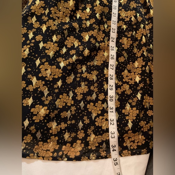 Smak Parlour.  Gold Floral Long Sleeve Dress - Picture 7 of 10